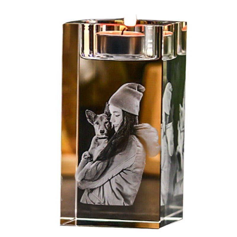 Crystal Candlestick Photo Holder Romantic Home Decor