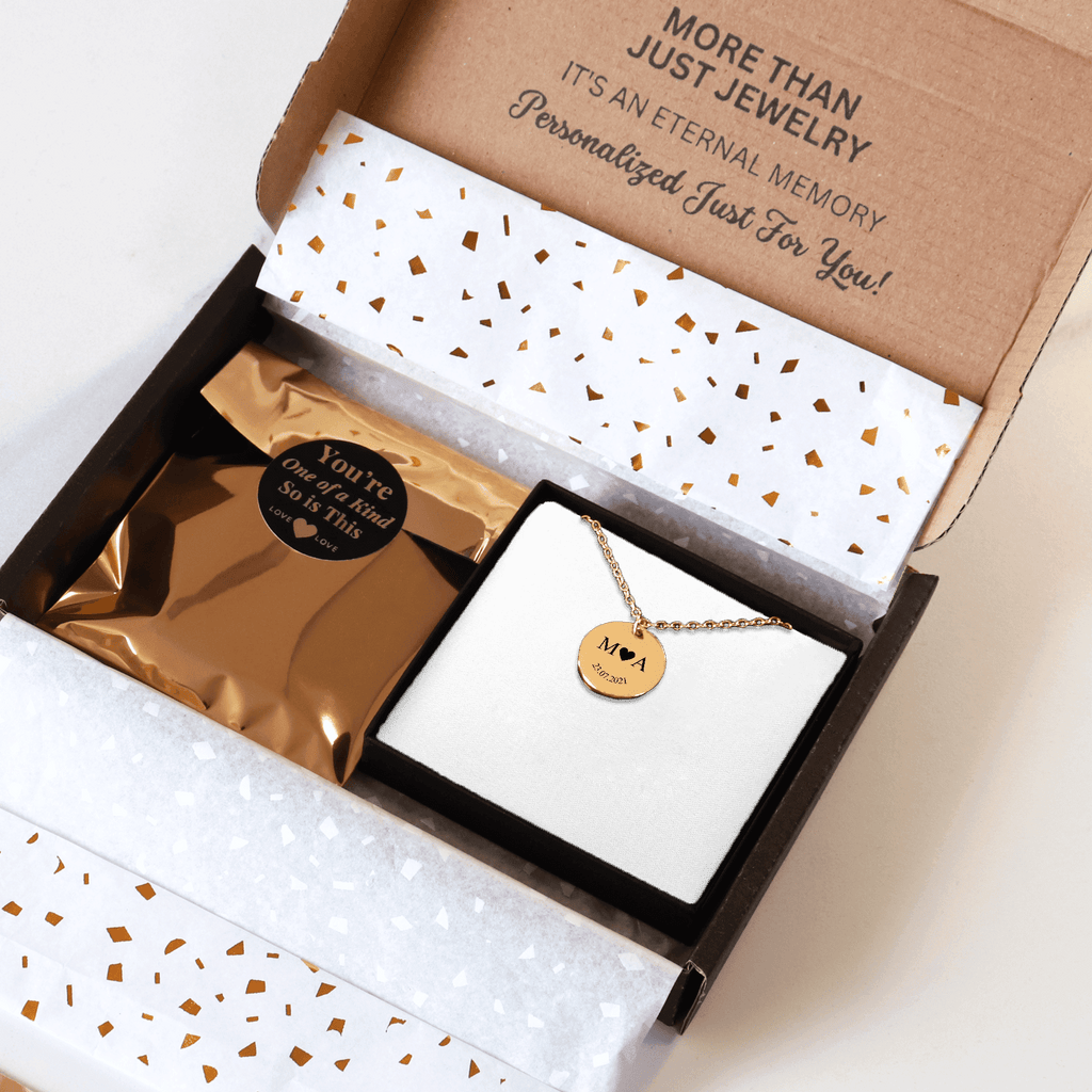 Etched In Time Initials Necklace