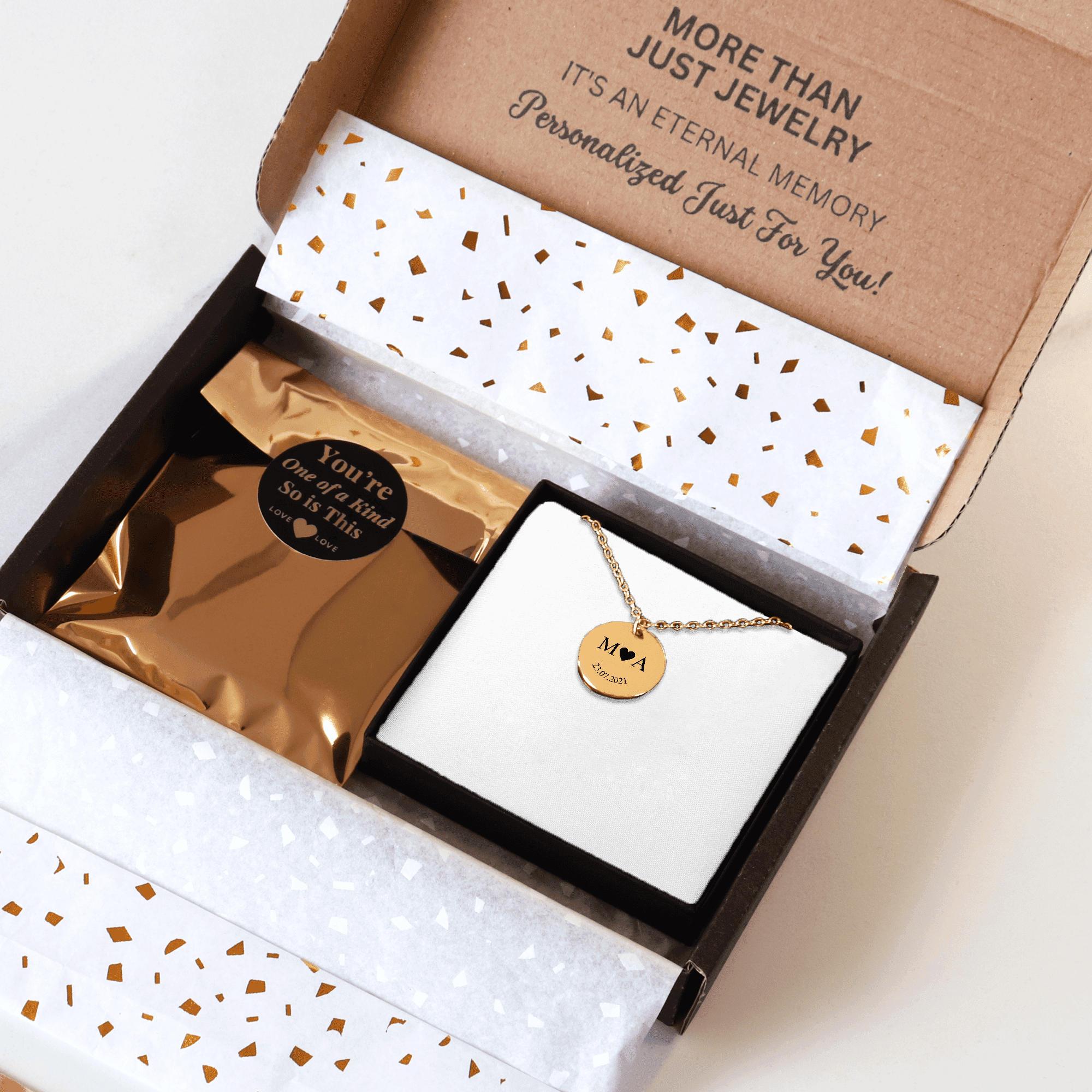 Etched In Time Initials Necklace