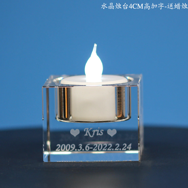 Crystal Candlestick Photo Holder Romantic Home Decor