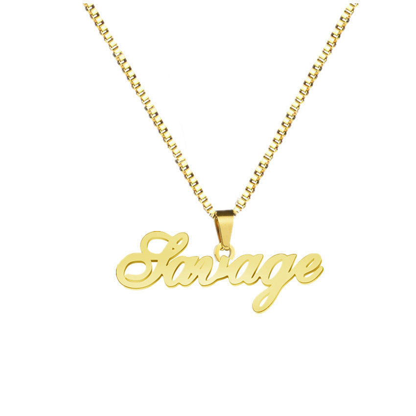 18K gold-plated letter necklace