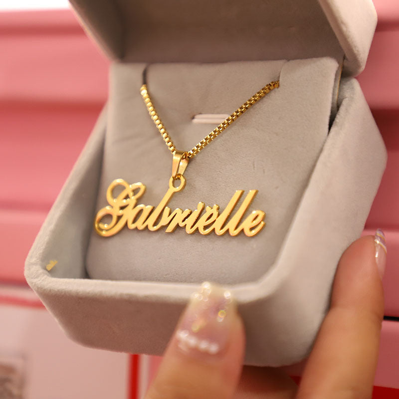 18K gold-plated letter necklace